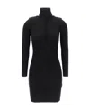Elisabetta Franchi Knitted Long-sleeve Minidress In Black