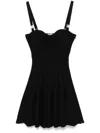 Elisabetta Franchi Heart Neck Backless Pleated Gown Dress In Black