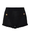 Elisabetta Franchi Button-detail Knitted Shorts In Black