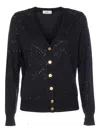 Elisabetta Franchi Knitted Sweater In Black