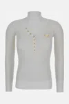 Elisabetta Franchi Knitted Sweater In White