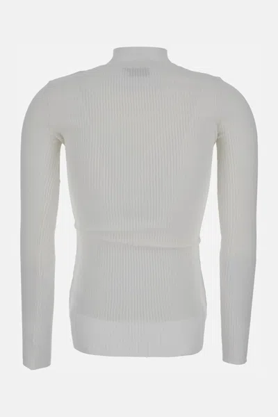 Elisabetta Franchi Knitted Sweater In White