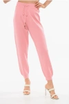 Elisabetta Franchi Knitted Sweatpants With Cuffs In Pink