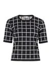 Elisabetta Franchi Round Neck Knit Sweater In Black