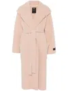 Elisabetta Franchi Knitted Robe Coat In Pink
