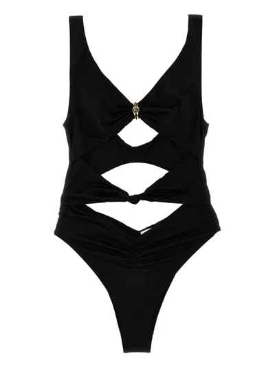 ELISABETTA FRANCHI KNOT-DETAIL SWIMSUIT