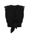 Elisabetta Franchi Knot-detail Tank Top In Black