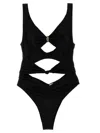 Elisabetta Franchi Knotted Cut-out High-leg Swimsuit