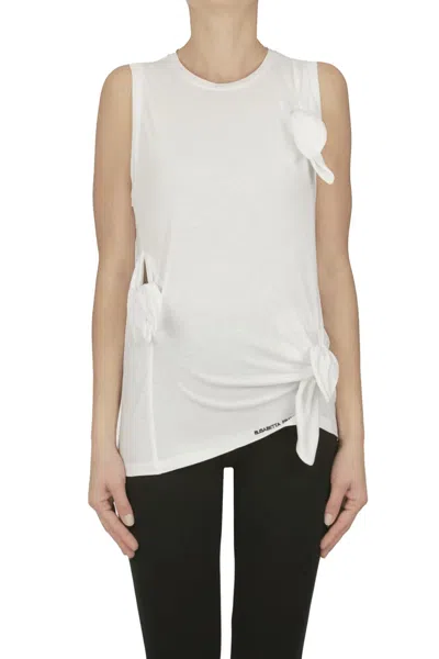 Elisabetta Franchi Knot Top In Brown