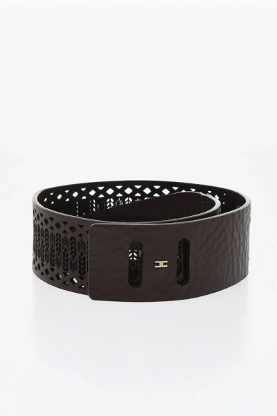 Elisabetta Franchi Knotted Perforated Belt