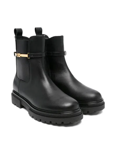 Elisabetta Franchi La Mia Bambina Kids' 30mm Detailed Ankle Boots In Black