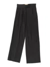 Elisabetta Franchi La Mia Bambina Black Palazzo Trousers In Black