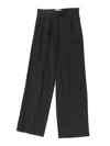 Elisabetta Franchi La Mia Bambina Black Palazzo Trousers In Black