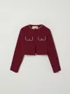 Elisabetta Franchi La Mia Bambina Blazer  Kids Color Burgundy In Burgundy