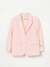 Elisabetta Franchi La Mia Bambina Blazer Rosa Con Logo In Pink