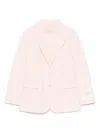 Elisabetta Franchi La Mia Bambina Kids' Blazer Rosa Con Logo In Pink