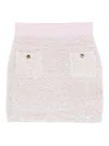 Elisabetta Franchi La Mia Bambina Bouclé Skirt In Multi