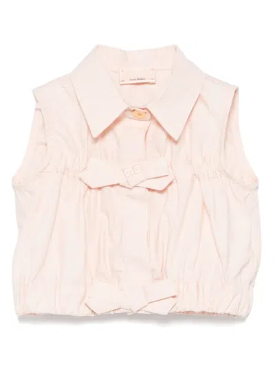Elisabetta Franchi La Mia Bambina Babies' Bow-appliqué Shirt