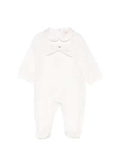 Elisabetta Franchi La Mia Bambina Bow Babywear In White