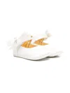 Elisabetta Franchi La Mia Bambina Bow-detail Ballet Flats In White