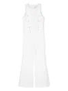 Elisabetta Franchi La Mia Bambina Bow-detail Jumpsuit In White