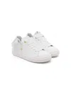 Elisabetta Franchi La Mia Bambina Bow-detail Leather Sneakers In White