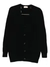Elisabetta Franchi La Mia Bambina Button Cardigan In Black