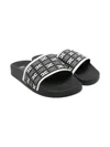 Elisabetta Franchi La Mia Bambina Kids' Ciabatte Con Logo In Black