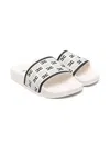 Elisabetta Franchi La Mia Bambina Kids' Ciabatte Con Logo In Cream