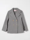 Elisabetta Franchi La Mia Bambina Coat  Kids Color Grey In Grey