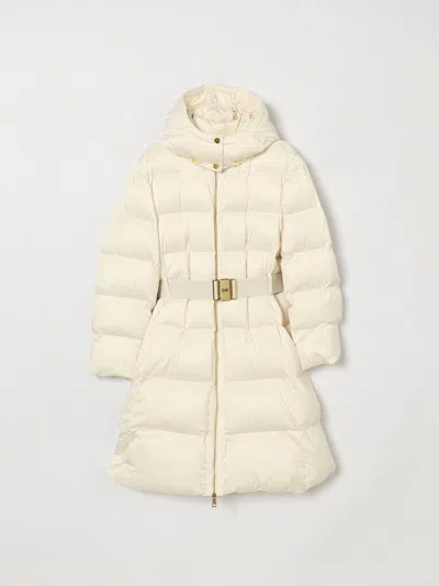 Elisabetta Franchi La Mia Bambina Coat Kids Color White In Neutral