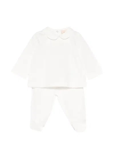 Elisabetta Franchi La Mia Bambina Babies' Collared Set In White