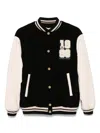 Elisabetta Franchi La Mia Bambina Colour-block Varsity Jacket In Black