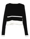 Elisabetta Franchi La Mia Bambina Contrast-trim Cardigan In 黑色