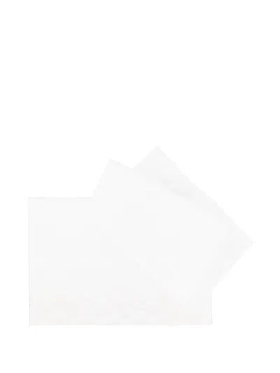 Elisabetta Franchi La Mia Bambina Cotton Blanket (set Of Three) In White