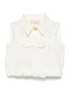 Elisabetta Franchi La Mia Bambina Cotton Blouse In White