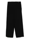 Elisabetta Franchi La Mia Bambina Crepe Palazzo Pants In N000 Nero