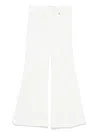 Elisabetta Franchi La Mia Bambina Crepe Trousers In White