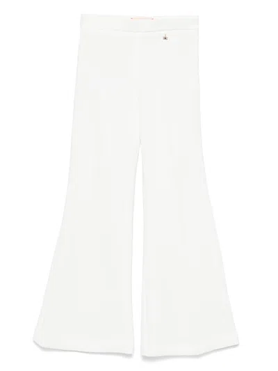 Elisabetta Franchi La Mia Bambina Kids' Crepe Trousers In White