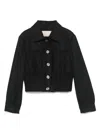 Elisabetta Franchi La Mia Bambina Cropped Bomber Jacket In Black
