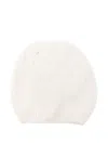 Elisabetta Franchi La Mia Bambina Diamond-knit Beanie In White