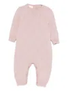 Elisabetta Franchi La Mia Bambina Diamond-knit Romper In Pink