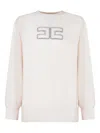 Elisabetta Franchi La Mia Bambina Double C Sweatshirt In Neutral