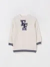 Elisabetta Franchi La Mia Bambina Intarsia-logo Sweater In Yellow