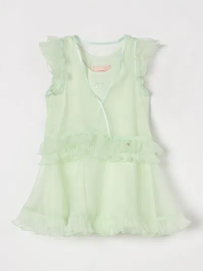 Elisabetta Franchi La Mia Bambina Dress  Kids Color Green In Grün