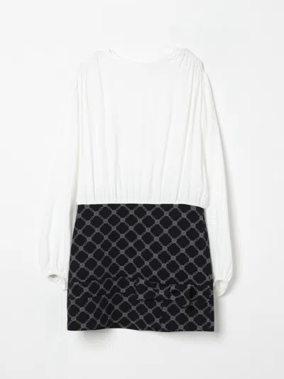 Elisabetta Franchi La Mia Bambina Kids' Logo-print Dress In White
