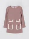 Elisabetta Franchi La Mia Bambina Dress  Kids Color Wisteria In Pink