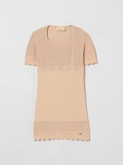 Elisabetta Franchi La Mia Bambina Kids'  Jersey Dress In Brown