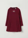 Elisabetta Franchi La Mia Bambina Dress Kids  In Burgundy
