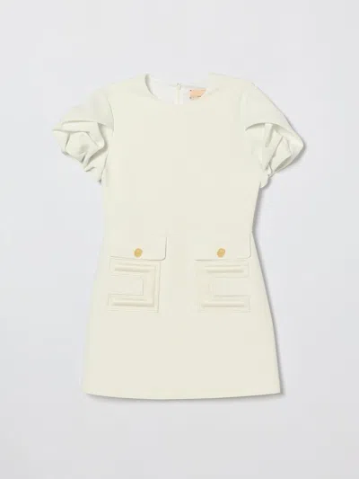Elisabetta Franchi La Mia Bambina Dress  Kids Color Yellow Cream In White